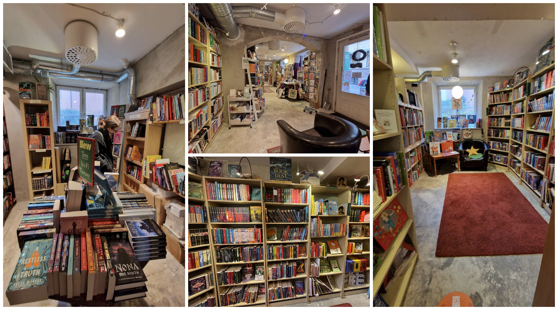 Insidan av The English Bookshop, som ligger på Södermalm i Stockholm.